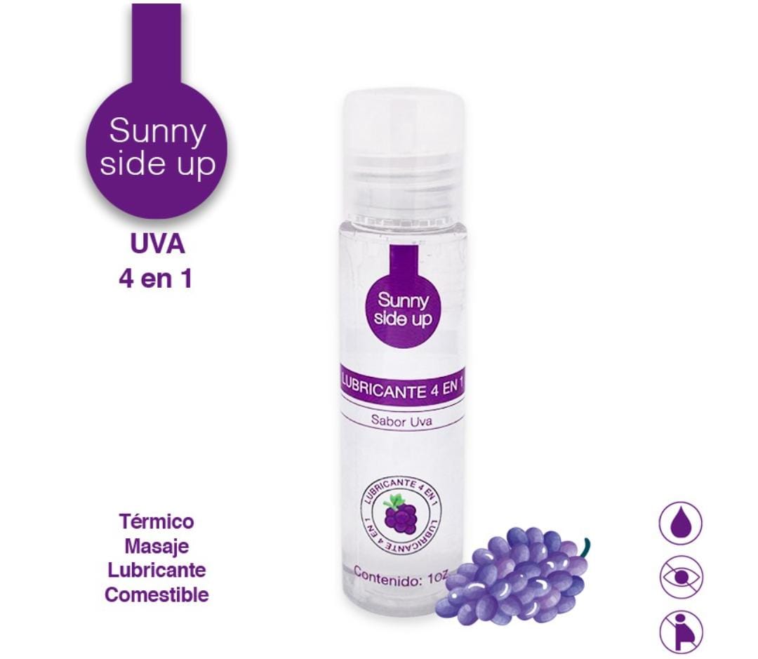 LUBRICANTE 4 EN 1 - SUNNY SIDE UP SABOR UVA 1 oz.