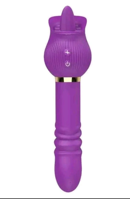 ROSA VIBRADORA CON DILDO