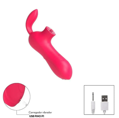 SUCCIONADOR Y VIBRADOR CONEJO 12 VELOCIDADES