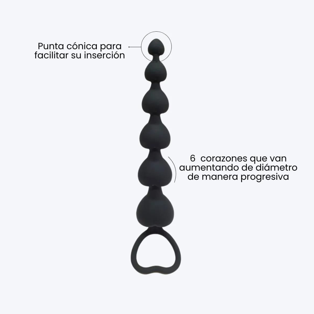 PLUG ANAL CORAZON DILATADOR EN VARITA