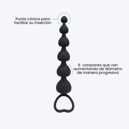 PLUG ANAL CORAZON DILATADOR EN VARITA