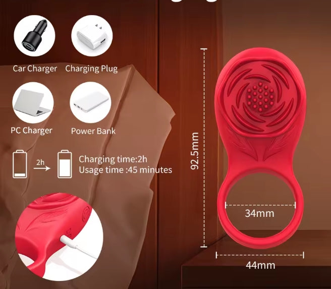 RING ROSA VIBRADORA POR APP