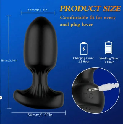 PLUG ANAL VIBRADOR FUNCION CON  APP CONTROL A DISTANCIA